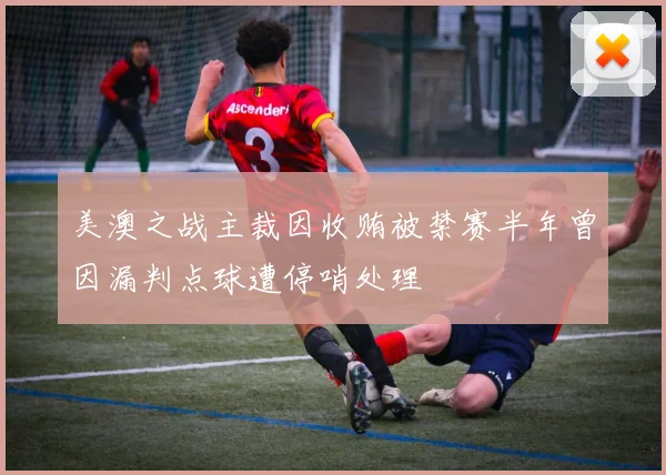 美澳之战主裁因收贿被禁赛半年曾因漏判点球遭停哨处理